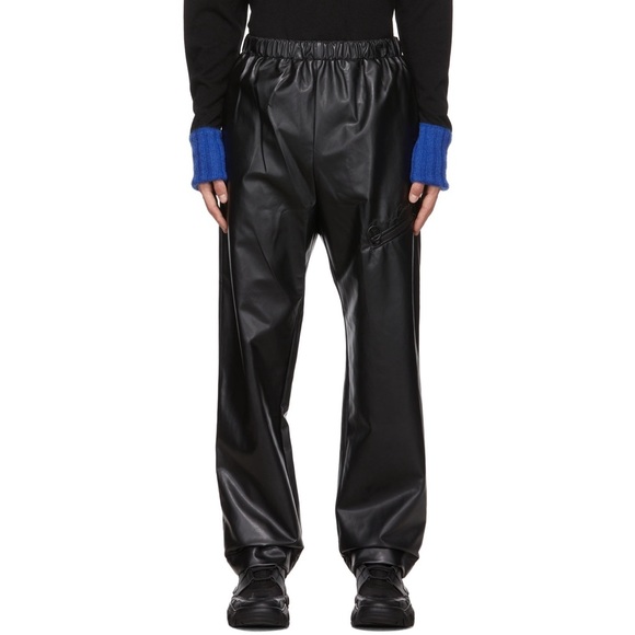 Opening Ceremony Black Faux Leather Men’s Track Pants
